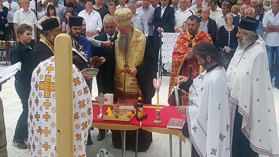 Освећење темеља Саборног храма Светог Макарија Соколовића у Плужинама