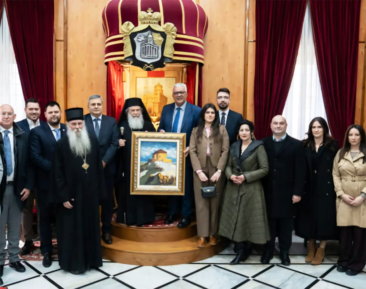 Владика пакрачки и славонски г. Јован на пријему код Патријарха јерусалимског