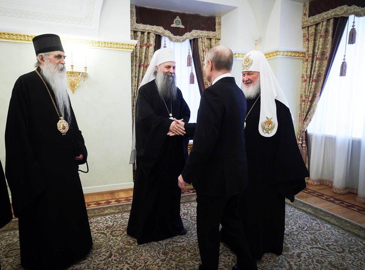 Патријарх Порфирије разговарао са председником Руске Федерације Владимиром Путином
