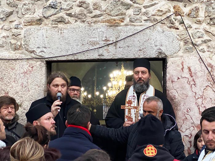 Са литије у Беранама, игуман сопоћански, о. Теоктист