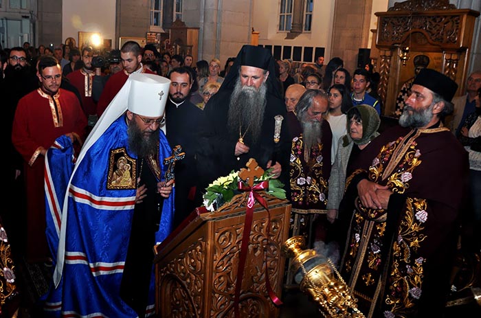 Доксологија митр. Антонију у Саборном храму у Никшићу