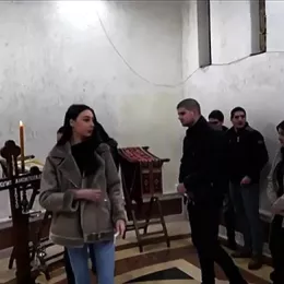 Чланови хора „Свети новомученик Станко“ посјетили гроб Митрополита Амфилохија