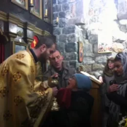 Литургија у цкрви Светих Апостола Петра  и Павла у Бијелом Пољу