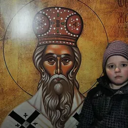 Отац Обрен Јовановић на литији у Никшићу