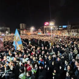 Протојереј-ставрофор Борис Брајовић на литији у Никшићу