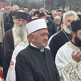 Говор беранског имама Рахим ефендије Муратовић над одром оца Драгана Ристића