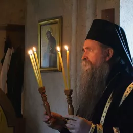 Заупокојена Литургија и опијело игуманији Евангелији