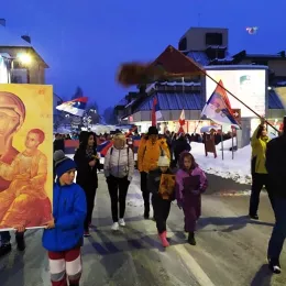 Молебан и литија на Жабљаку