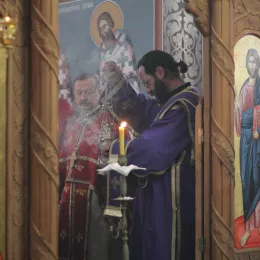 Епископ Методије у Саборном храму у Мојковцу