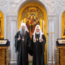 Патријарх Порфирије разговарао са патријархом Кирилом