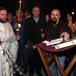Васкршња поноћна Литургија у никшићком Саборном храму