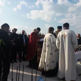 Освештан камен темељац за храм Светог апостола и јеванђелисте Луке