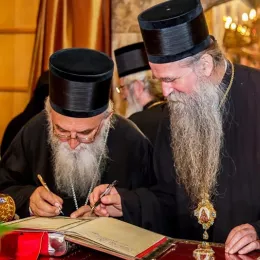 Последњи у Христу цјелив Епископу ваљевском Милутину