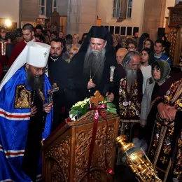 Доксологија митр. Антонију у Саборном храму у Никшићу