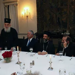 Патријарх и архијереји код престолонаследника Александра