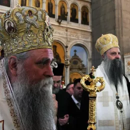 Патријарх Порфирије на Световасилијевској литији у Никшићу