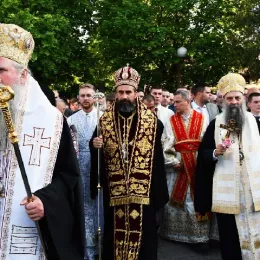 Патријарх Порфирије на Световасилијевској литији у Никшићу