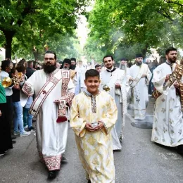 Патријарх Порфирије на Световасилијевској литији у Никшићу