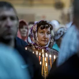 Света Архијерејска Литургија у Прокопјевску у Русији