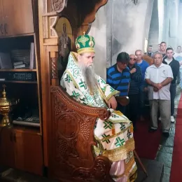 Литургија у манастиру Ђурђеви Ступови на празник Преподобног Стефана Пиперског