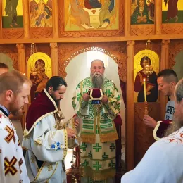 Архијерејска Литургија у храму Свете Тројице у селу Маште