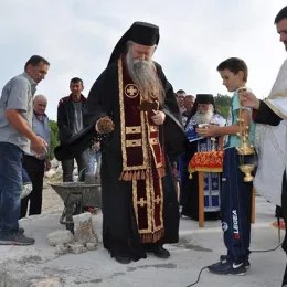 Освештани темељи храма Светог Илије у селу Мушевице