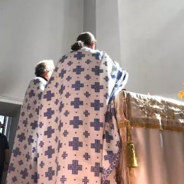 Литургијско сабрање у никшићкој Саборној цркви Светог Василија Острошког