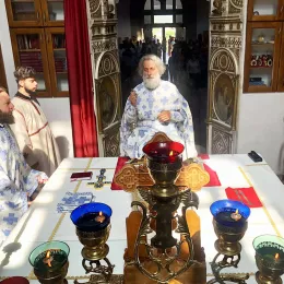 Литургијско сабрање у никшићкој Саборној цркви Светог Василија Острошког