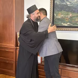 Ковачевић уприличио пријем за игумана манастира Хиландар, архимандрита Методија