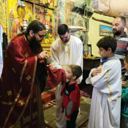 Литургија на празник Усековање главе Јована Kртитеља у Никољцу  