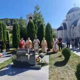 Епископ Методије служио заупокојену Литургију у манастиру Светог Саве у Голији поводом упокојења Ксеније Давидовић 