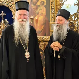 Патријарх Порфирије посетио манастир Савину