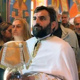 Освећење живописа у храму Благовијести у мојковачким Пољима