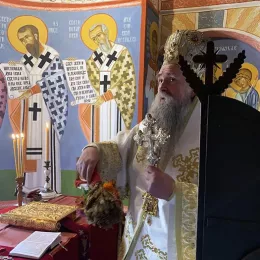 Освећење живописа у храму Благовијести у мојковачким Пољима