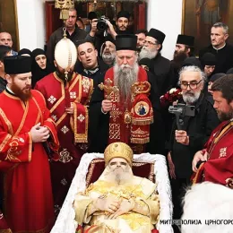 Помен Митрополиту Амфилохију у Цетињском манастиру