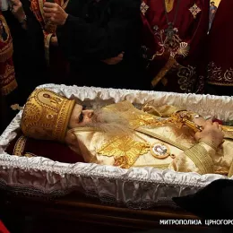 Помен Митрополиту Амфилохију у Цетињском манастиру