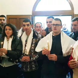 Литургија у храму Светог архангела Михаила у Ријеци Марсенића