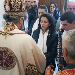 Литургија у храму Светог архангела Михаила у Ријеци Марсенића