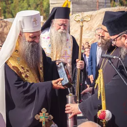 Полагање и освећење камена темељца цркве и гимназије Светога Саве