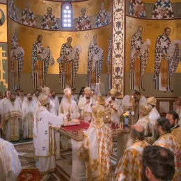 Света Архијерејска Литургија и петогодишњи помен блаженопочившем Митрополиту  Амфилохију