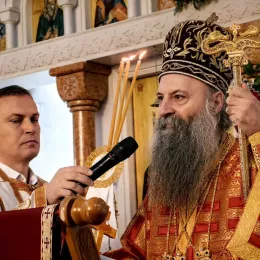 Патријарх Порфирије у Фочи