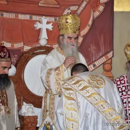 Митрополит Амфилохије на Литургији у саборном храму