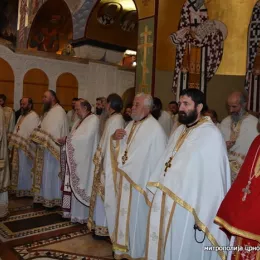 Митрополит Амфилохије на Литургији у саборном храму