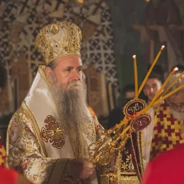 Владика Јоаникије у саборном храму у Подгорици
