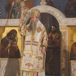 Владика Јоаникије у саборном храму у Подгорици