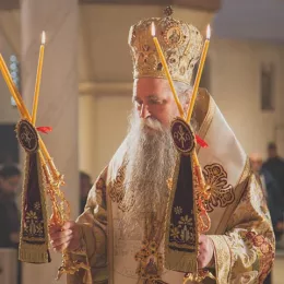 Владика Јоаникије у саборном храму у Подгорици