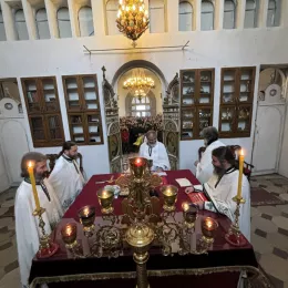 Литургијско сабрање у Саборној цркви Светог Василија Острошког у Никшићу