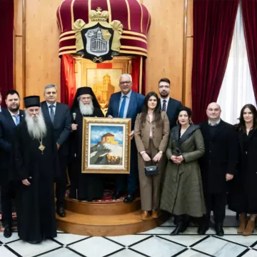 Владика пакрачки и славонски г. Јован на пријему код Патријарха јерусалимског