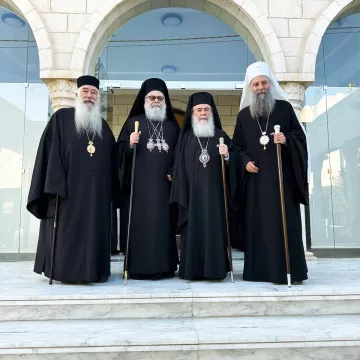 Патријарх Порфирије разговарао са Краљем Абдулахом Другим и патријарсима Јованом и Теофилом