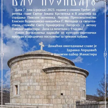 Епископ Методије у сриједу 7. јуна богослужи у метоху Пивског манастира - Дола